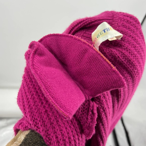 Vintage Together! Chunky Long Knit Sweater Cowl Neck Button Women 40 Medium - Picture 4 of 15